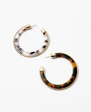 Load image into Gallery viewer, Gabrielle Tortoise Hoops