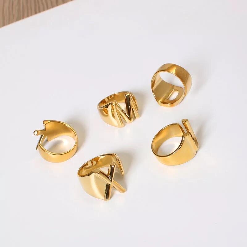 Initial Minimalist Gold Ring