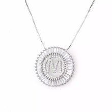 Load image into Gallery viewer, Initial Pendant Necklace Silver