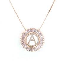 Load image into Gallery viewer, Initial Pendant Necklace Rose Gold