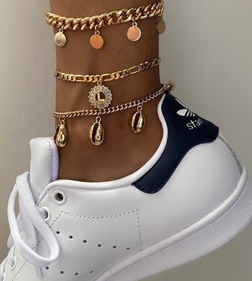 Initial Pendant Anklet