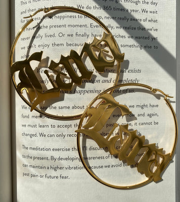 Customized Gold Hoops