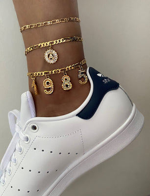 Initial Pendant Anklet