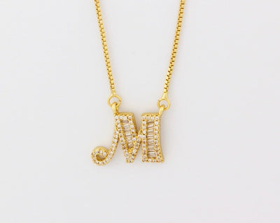 Gold Initial Pendant Necklace