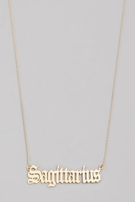 Sagittarius Astrology Gold Necklace