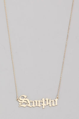 Scorpio Astrology Necklace