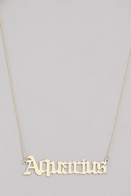 Aquarius Astrology Necklace
