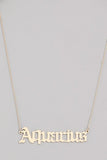 Aquarius Astrology Necklace