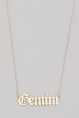 Gemini Astrology Necklace