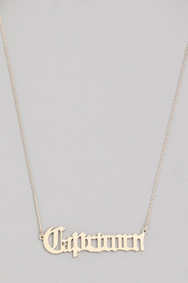 Capricorn Astrology Necklace