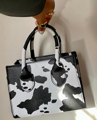 Faux Leather Cow Mini Bag